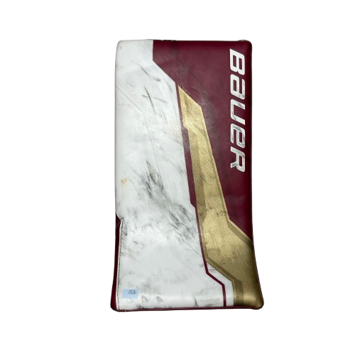 Bauer Supreme Shadow - Bloqueur de gardien de but Pro Stock d'occasion (marron/blanc/or)